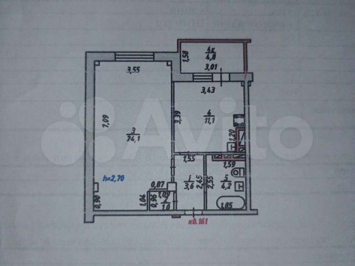 1-к. квартира, 46,5 м², 12/13 эт.