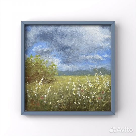 Картина этюд пейзаж