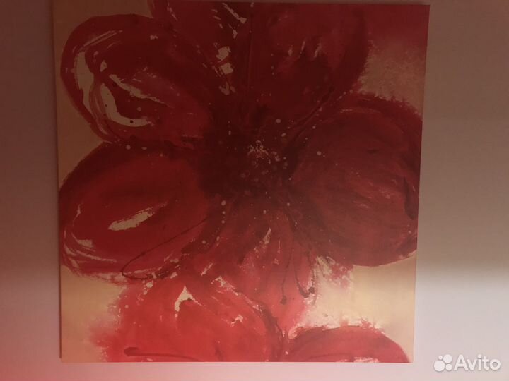 Постер IKEA Красный цветок