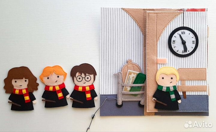 Книга из фетра Гарри Поттер