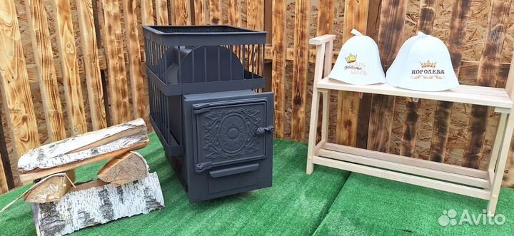 Банная печь Фермер Ч квадратная сетка