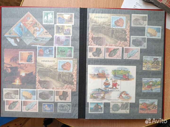 Коллекция марок минералы