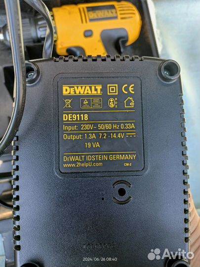 Шуруповерт dewalt dc 727