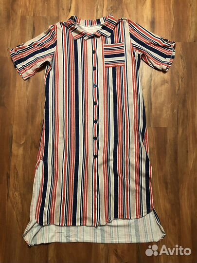 Платье туника халат женский хлопок