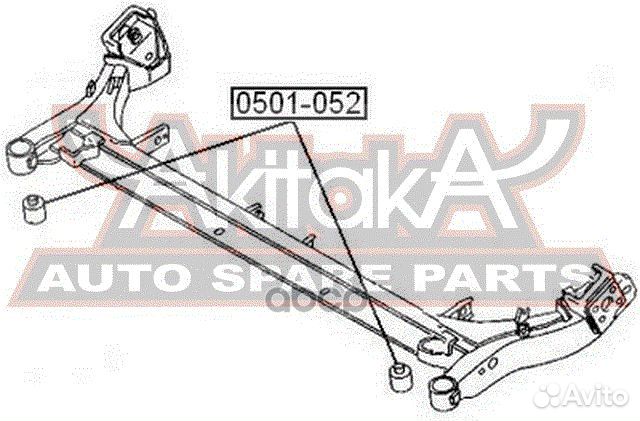 Сайлентблок задней балки 0501-052 asva