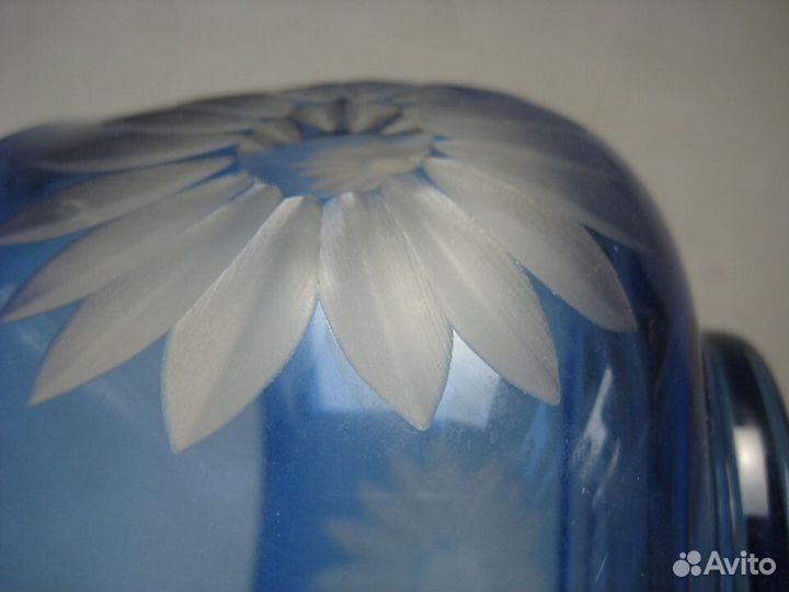 Салатники синие СССР (хрусталь, стекло)