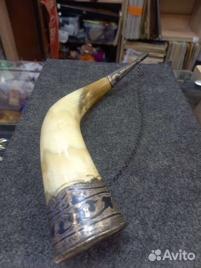 Рог Кубачи серебро 875 проба