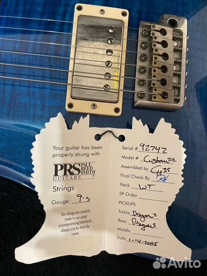 PRS Custom 22 Royal Blue 2005 USA