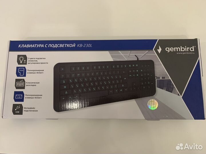 Клавиатура с подсветкой Gembird KB-230L