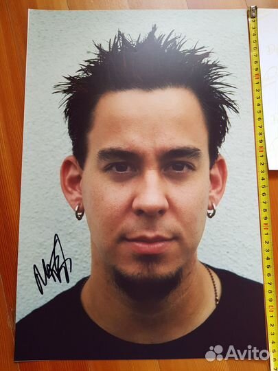 Автограф Linkin Park 45см на 30см