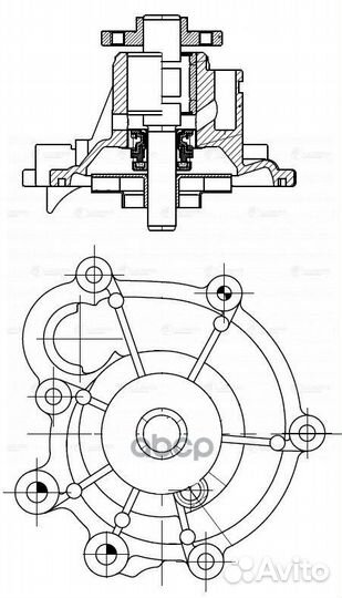 Насос водяной для а/м Mercedes-Benz C (W203) (0