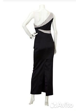 Вечернее атласное длинное платье Karen Millen р.46