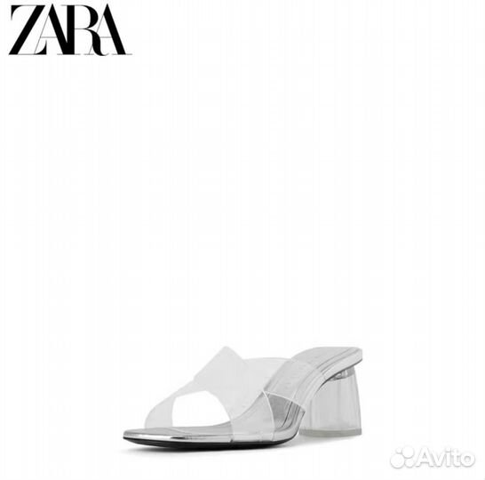 Прозрачные босоножки из винила Zara