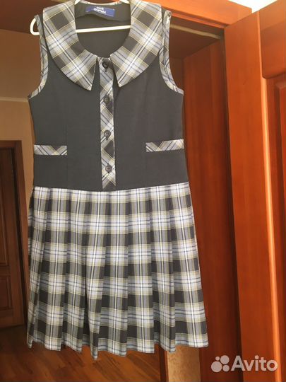 Школьный сарафан синий 146 -152