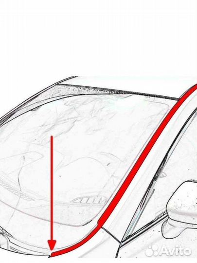 Водосток лобового стекла Hyundai Tucson III - IV