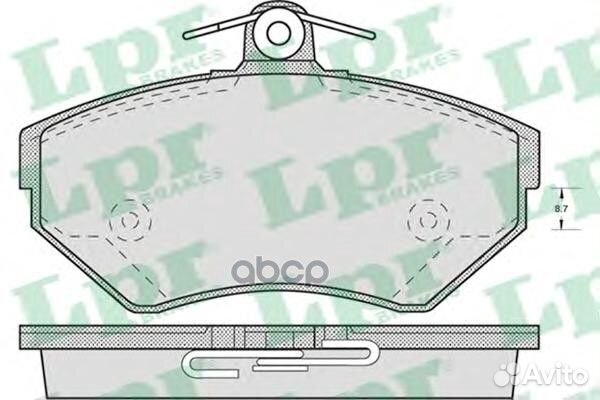 Колодки тормозные дисковые 05P718 Lpr