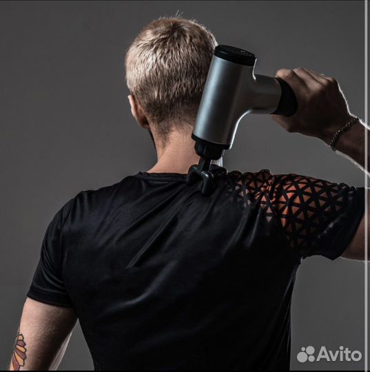 Перкуссионный массажер (4 насадки)