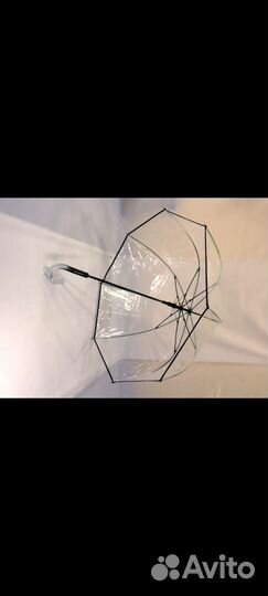 Зонт трость прозрачный