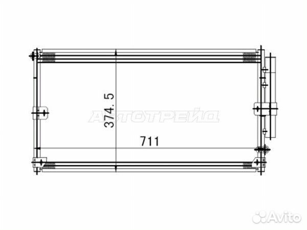 Радиатор кондиционера toyota land cruiser, toyota land cruiser 100, toyota land cruiser 100 98-07, t