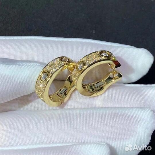 Золотые серьги Cartier Love