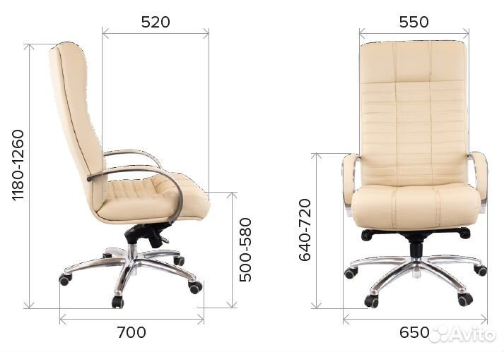 Кресло руководителя Everprof Atlant AL M Экокожа Ч