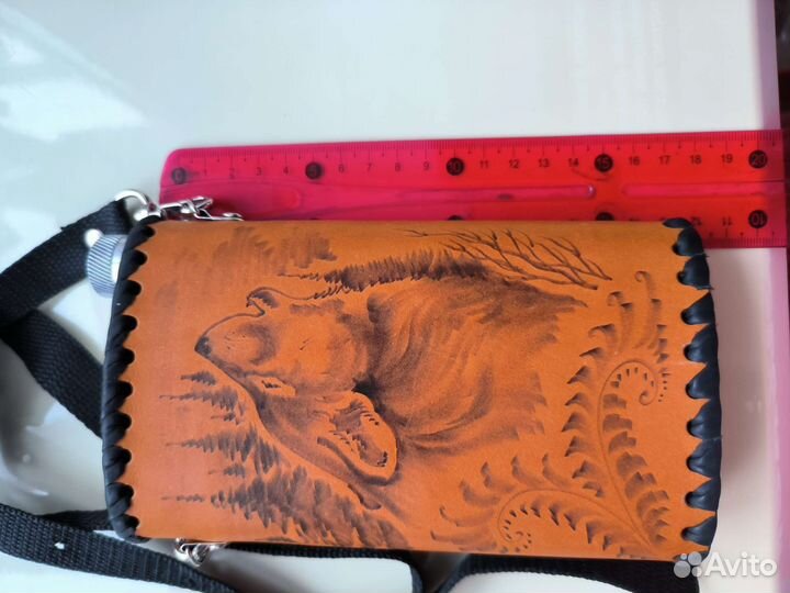 Фляга кожаная 0,5 новая