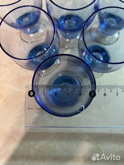 Рюмка бокал цветное кобальтовое стекло СССР