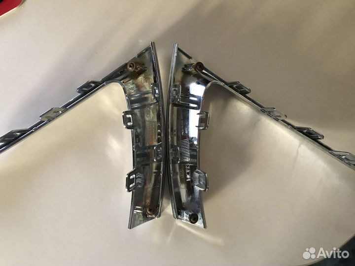 Накладки хром на противотуманные фары киа рио 4