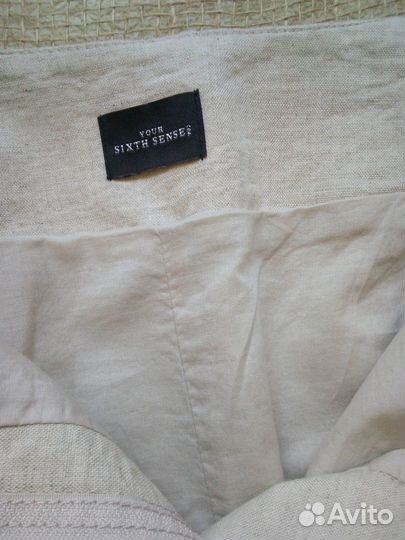 Юбка женская летняя 50 лён-хлопок новая Европа