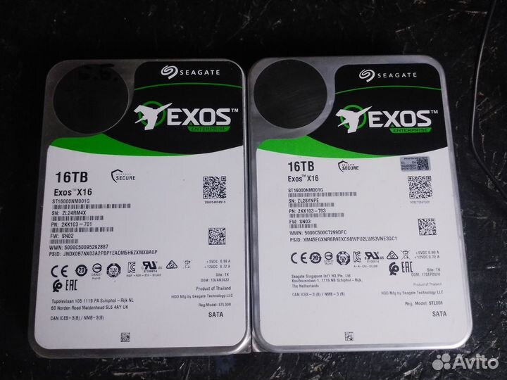 Жесткий диск 16 тб (2 шт.)