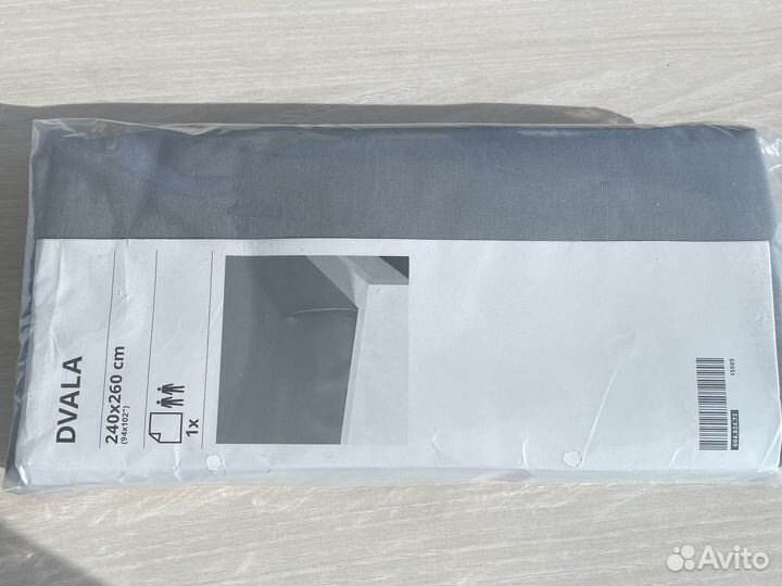 Простынь IKEA большая серая 240x260