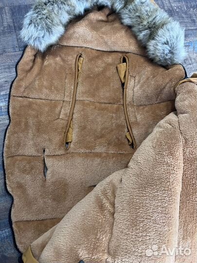 Зимний конверт в коляску с муфтой