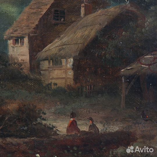 Картина масло Англия начало 19 века 