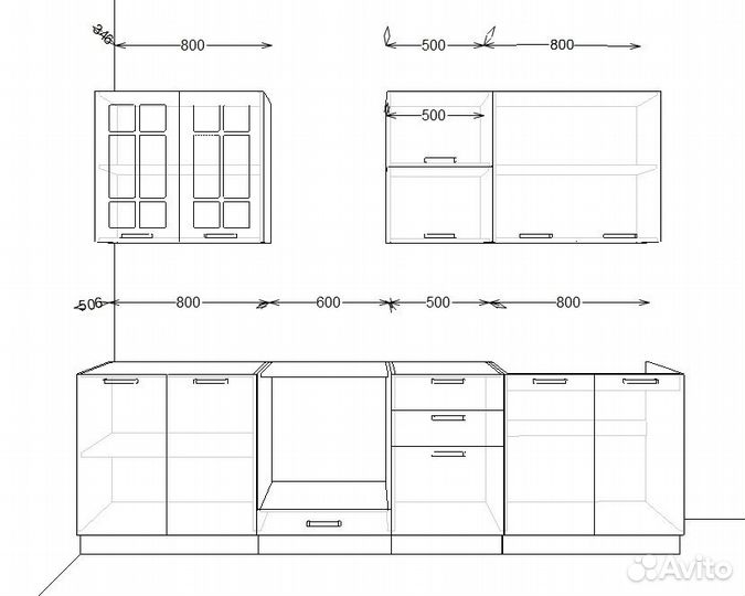 Кухня Прага размер 2700