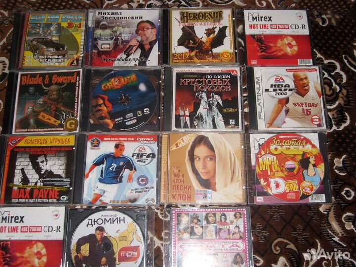 Диски с современной музыкой,классикой и фильмами