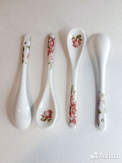 Чайные ложки фарфоровые, 4 шт