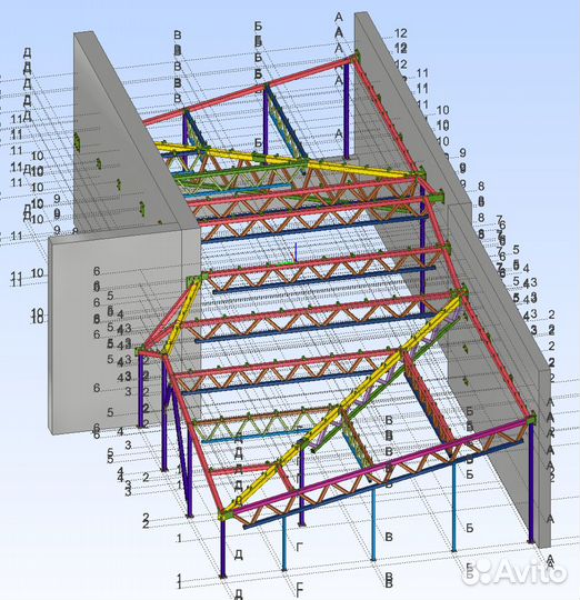 Проектирование металлоконструкций, рабочии чертежи