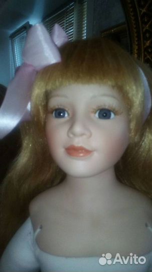 Кукла фарфоровая немецкая 68 см
