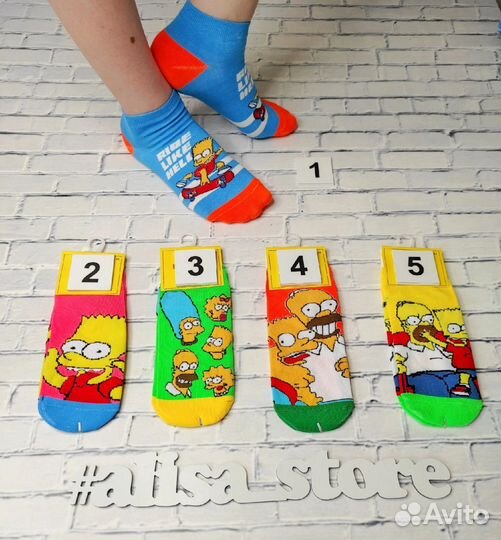Носки новые Симпсоны