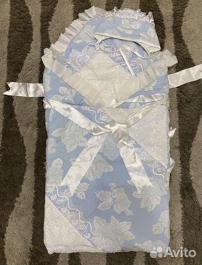 Конверт для новорожденного с шерстяным одеялом