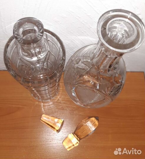 Штофы хрустальные