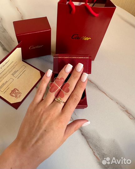 Кольцо гвоздь Картье Cartier золото бриллианты