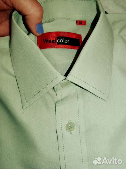 Рубашка школьная светло-салатовая 152-168р