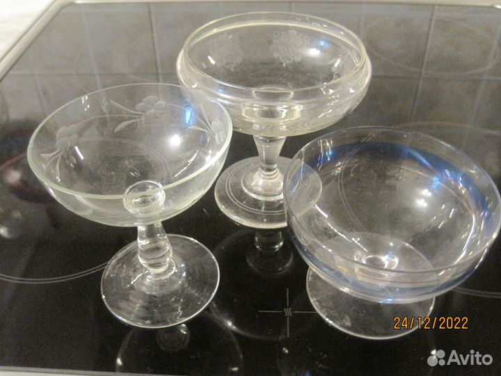 Старинные, редкие винтажные графин и креманка