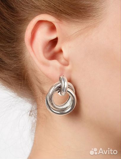 Серьги кольца новые