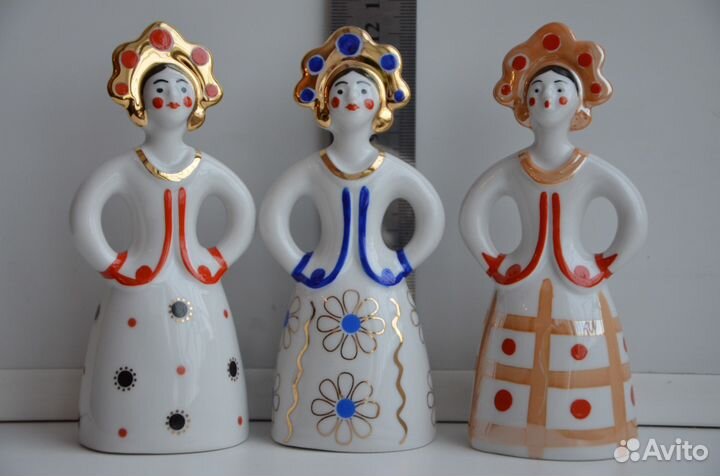 Дулево. Статуэтка матрешка невеста. Фарфор