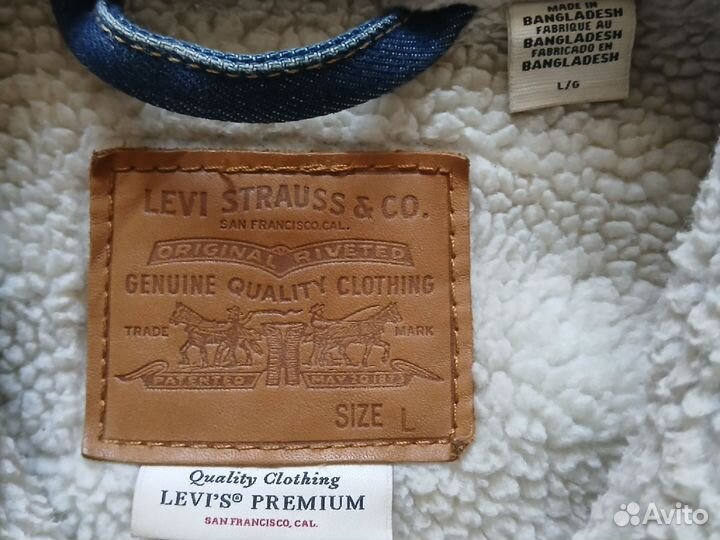 Джинсовая куртка с мехом шерпа Levi's(Левис,Levis