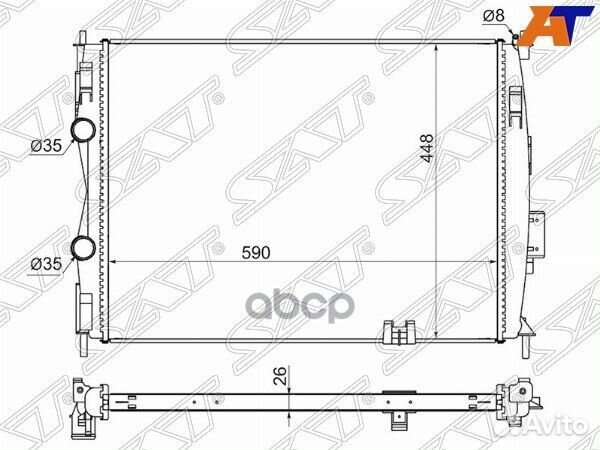 Радиатор Nissan Qashqai 06-13 / Qashqai+2 08-14