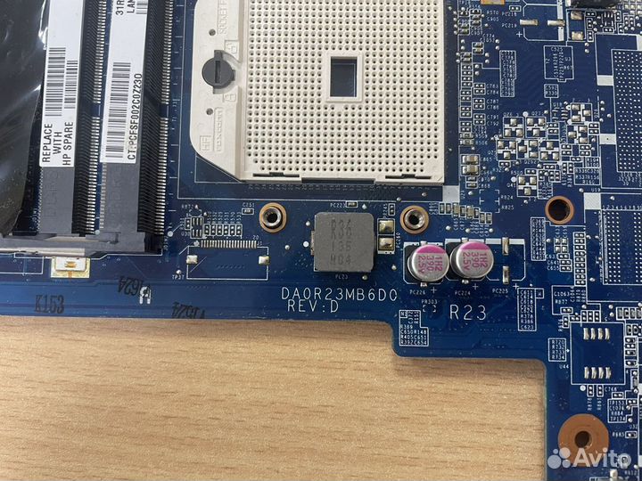 Материнская плата DA0R23MB6D0, rev:D, нерабочая