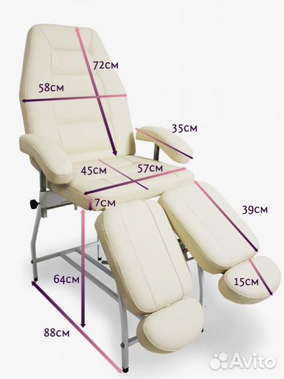 Педикюрное кресло-кушетка Сириус